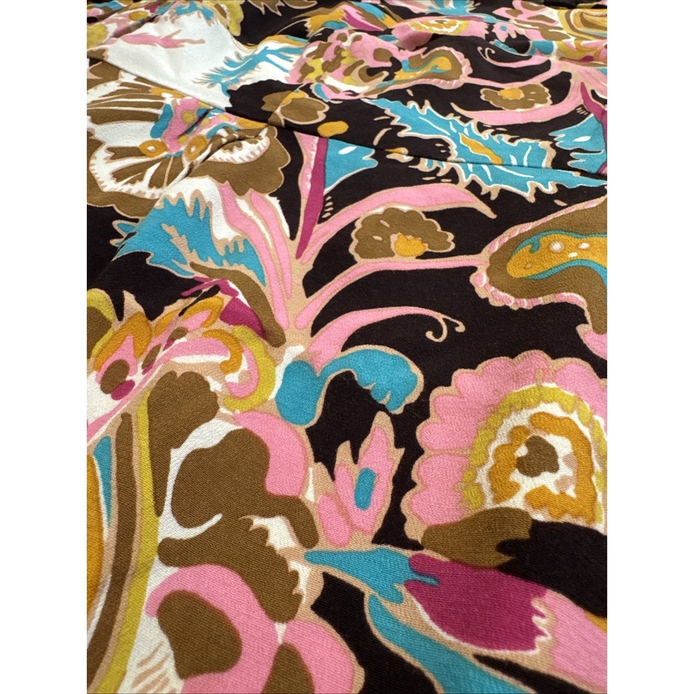 Boden Floral Paisley Midi Dress in Black, Pink, Turquoise & Gold - Picture 4 of 10